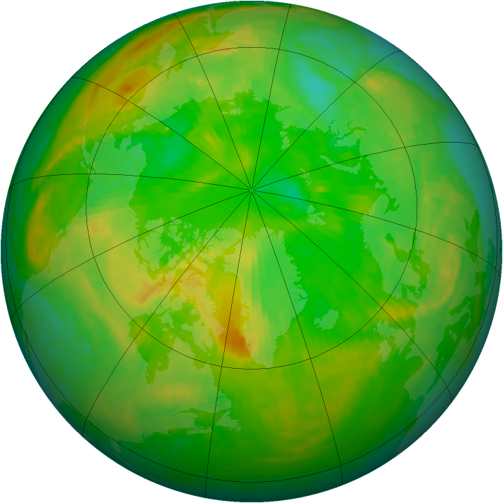 Arctic ozone map for 23 June 2001